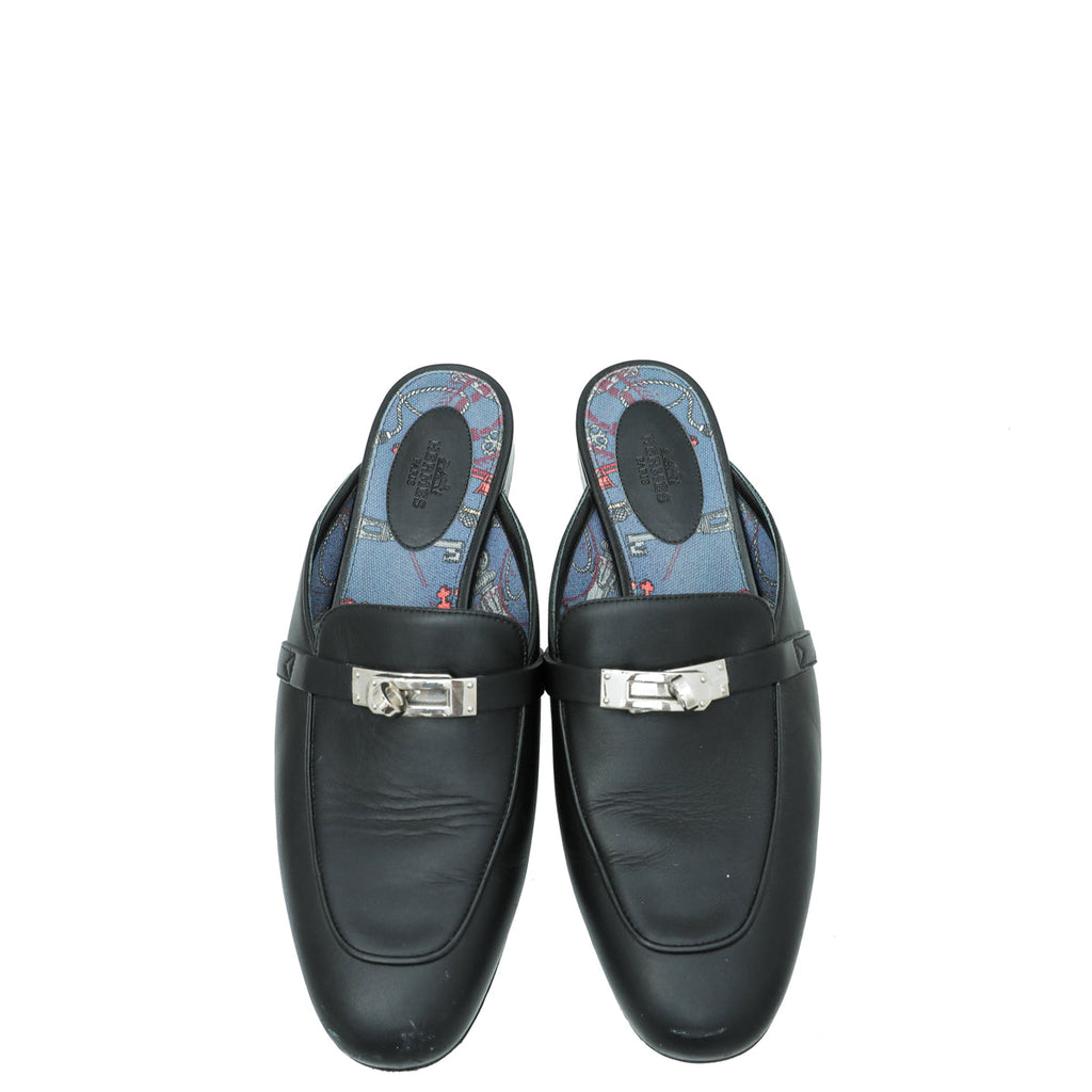 Hermes Noir Oz Mule 39.5