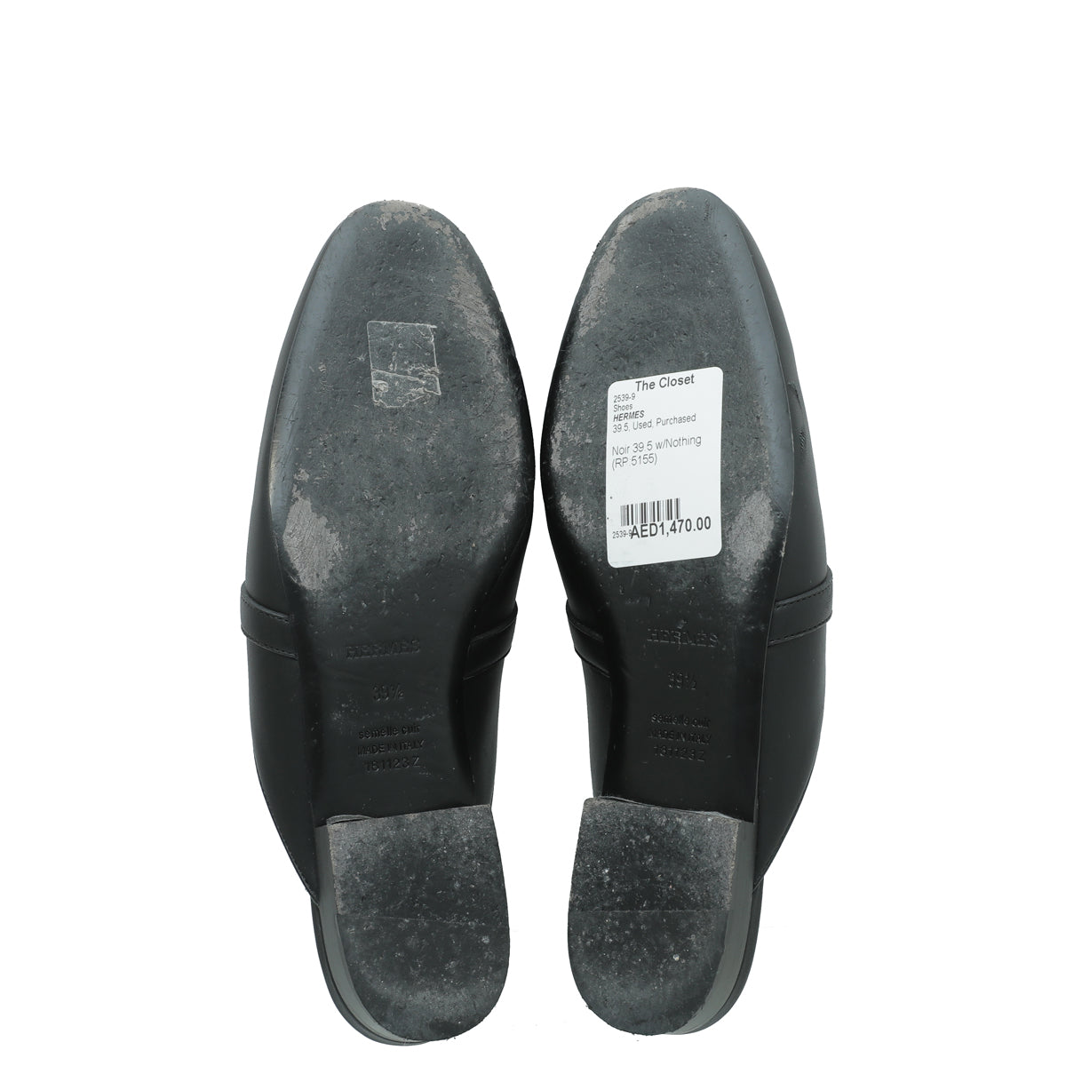 Hermes Noir Oz Mule 39.5