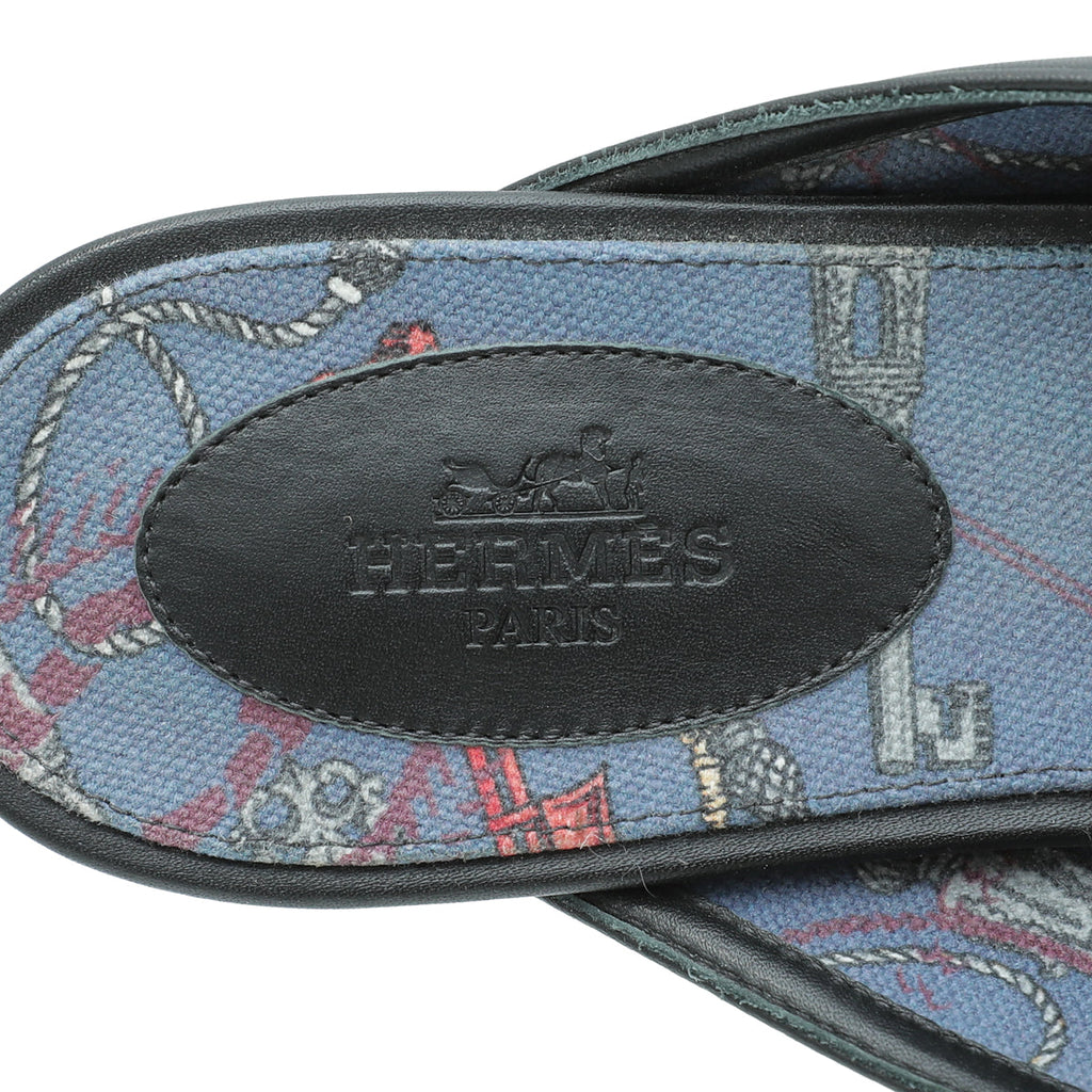 Hermes Noir Oz Mule 39.5