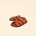 Hermes Cuivre Suede Chypre Sandal 39.5