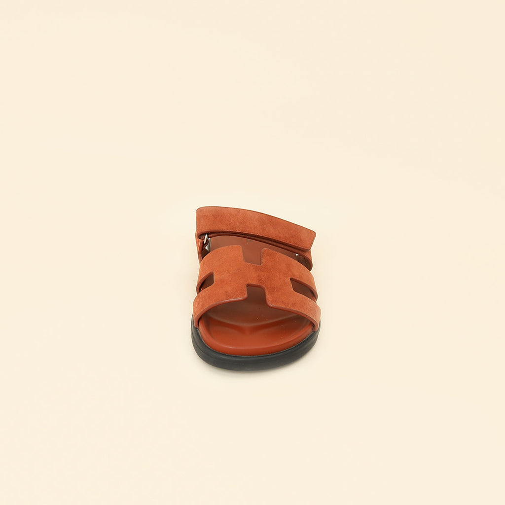 Hermes Cuivre Suede Chypre Sandal 39.5