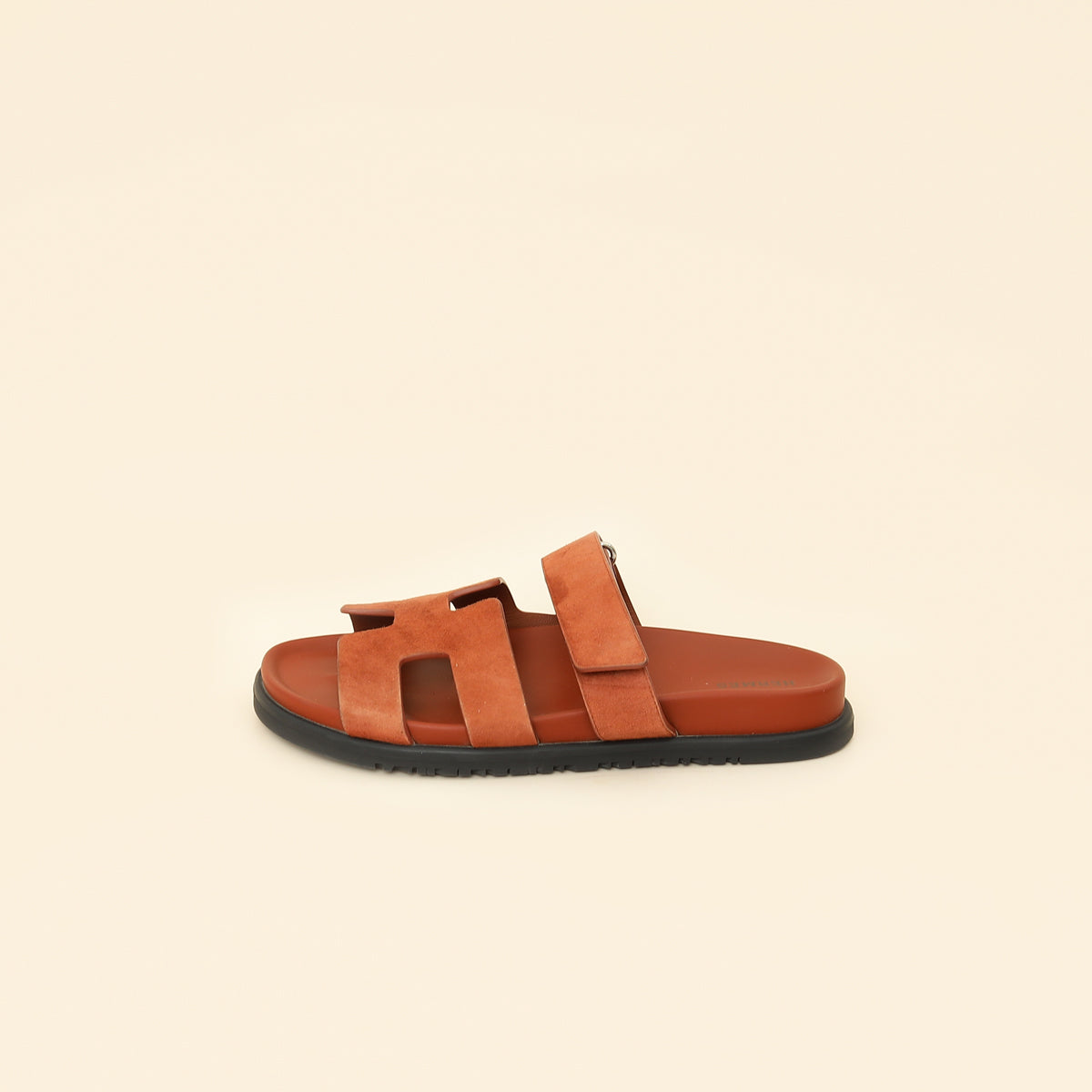 Hermes Cuivre Suede Chypre Sandal 39.5