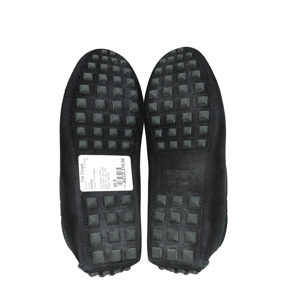 Hermes Noir Suede Irving Loafer 39.5