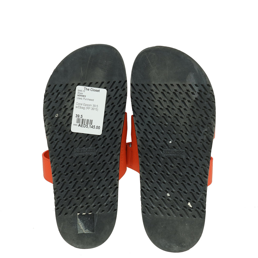 Hermes Coral Chypre Sandal 39.5