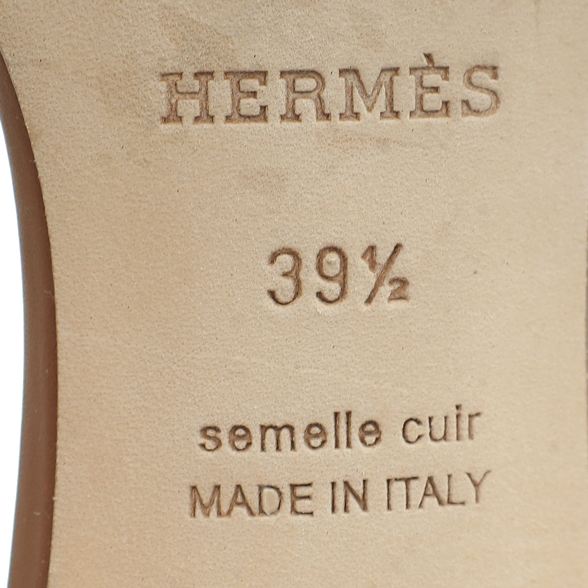 Hermes Gold Oasis Sandals 39.5