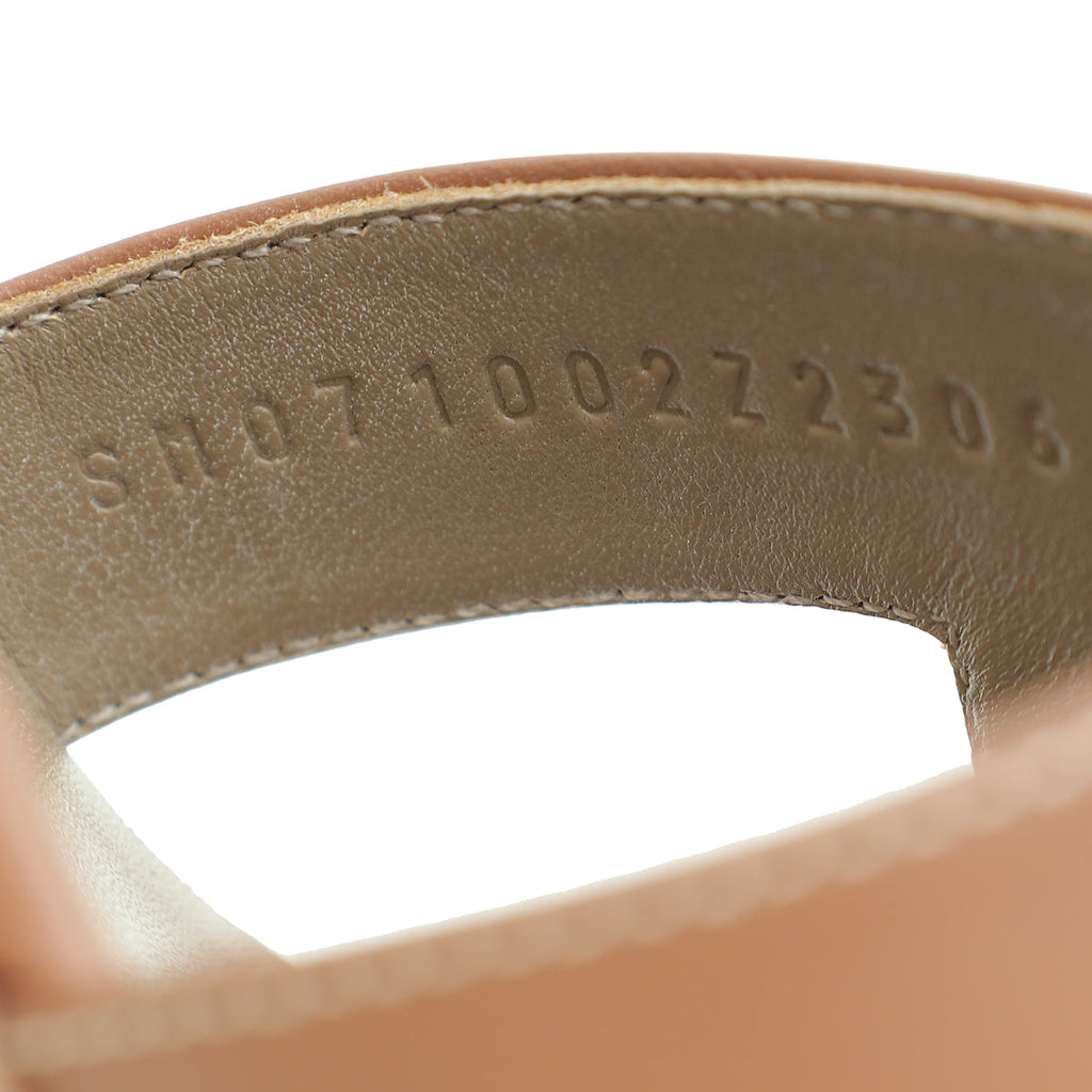 Hermes Gold Oasis Sandals 39.5