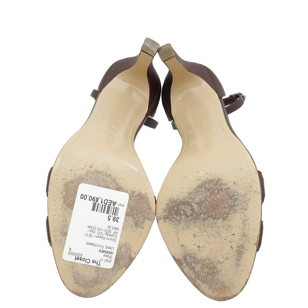 Hermes Ecorce Premiere 105 Sandals 39.5