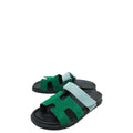Hermes Bicolor Suede Goatskin Chypre Sandal 39.5