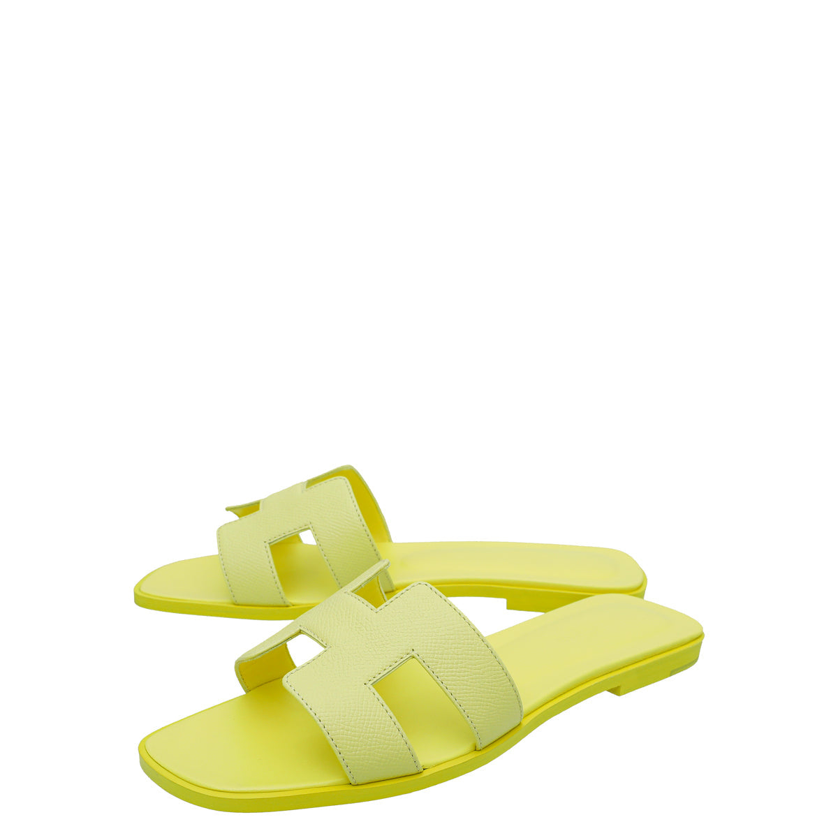 Hermes Jaune Curcuma Oran Sandals 39