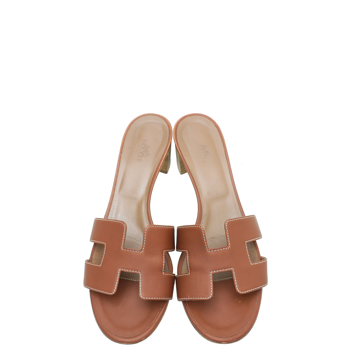 Hermes Gold Oasis Sandals 39