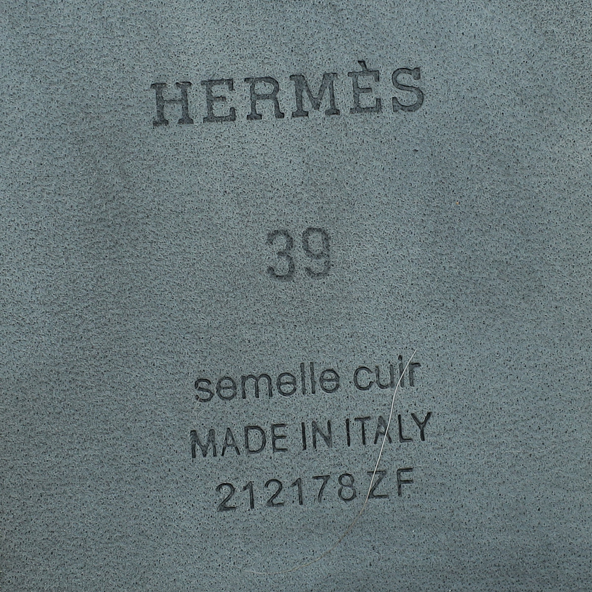 Hermes Vert D'Eau Shearling Oran Sandals 39