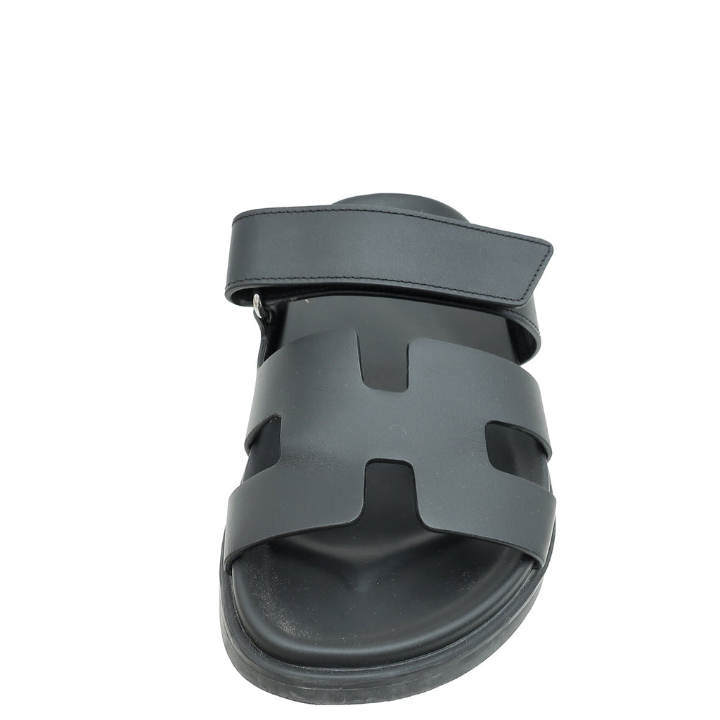 Hermes Black Chypre Sandal 39