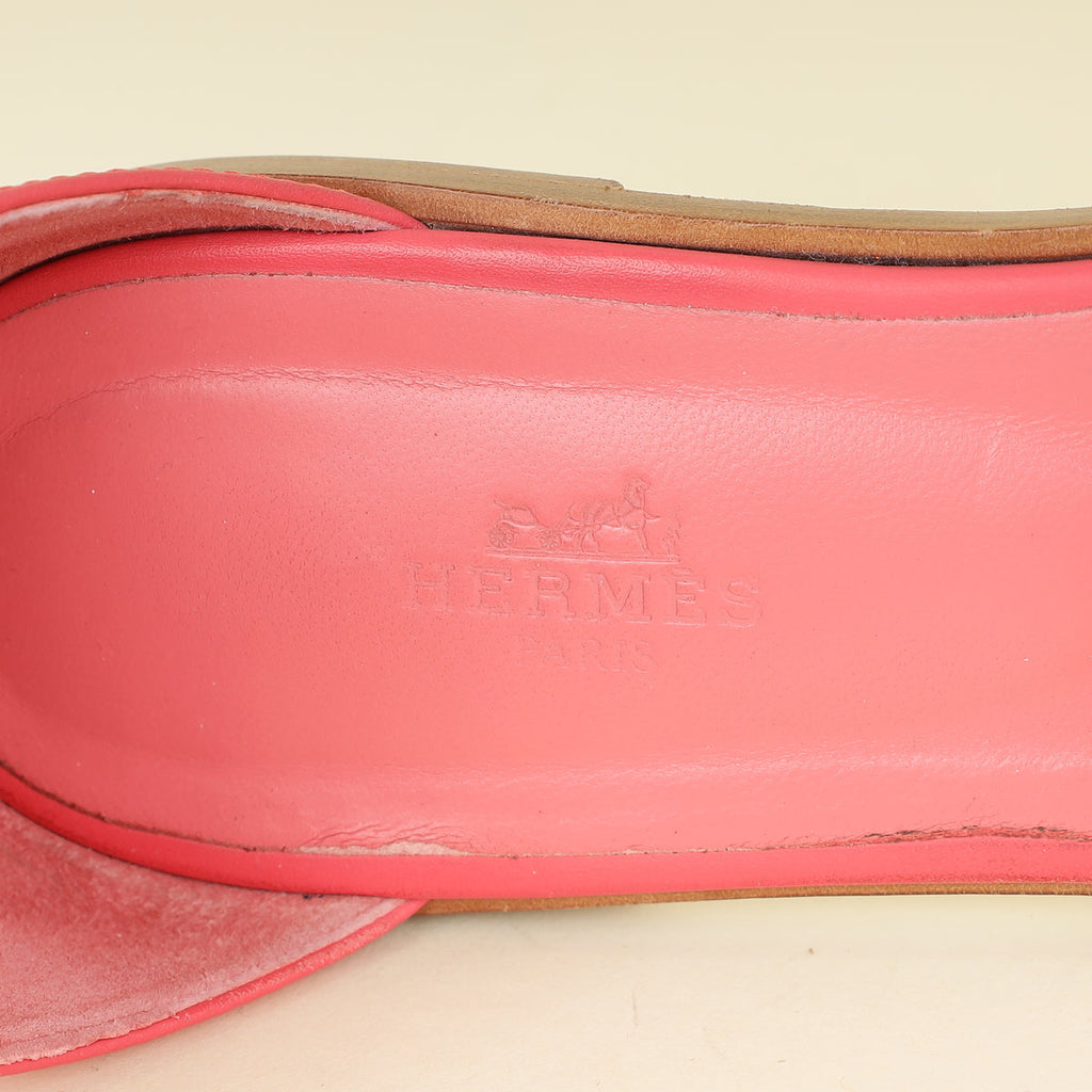 Hermes Bicolor Santorini Sandal 39