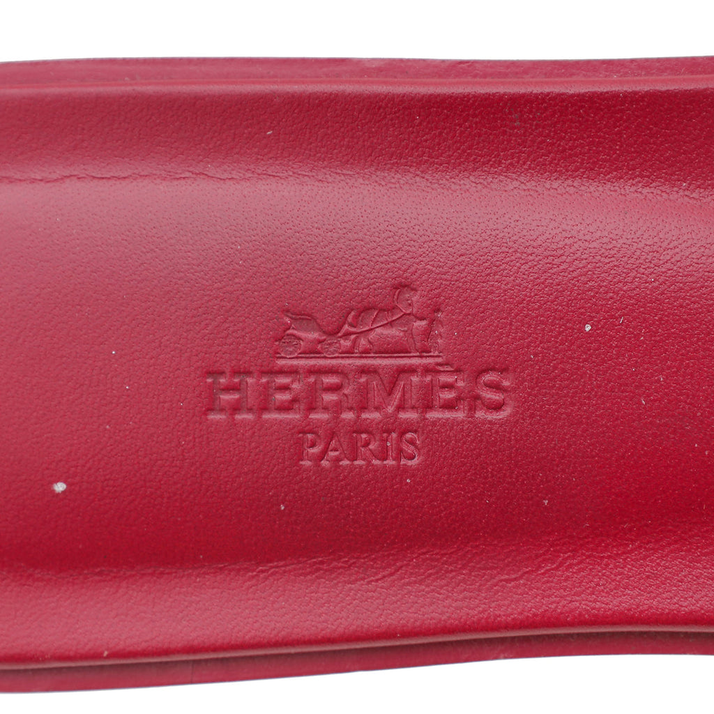 Hermes Rose Magenta Oran Sandal 39