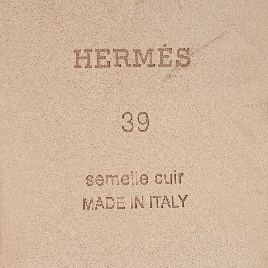 Hermes Natural Oran Sandals 39