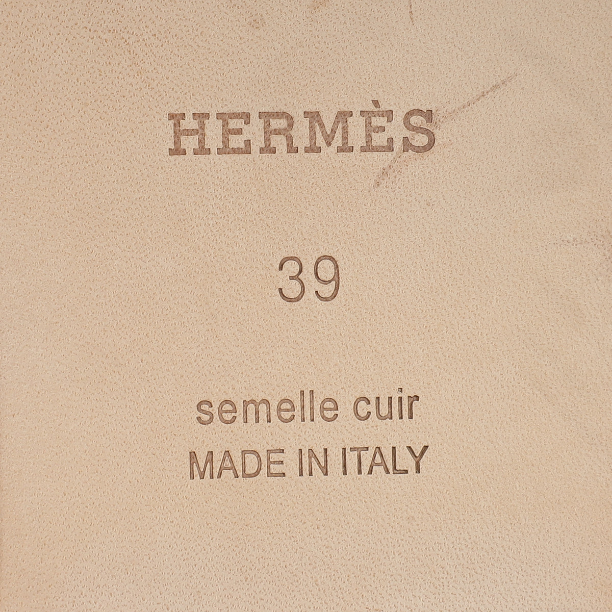 Hermes Natural Oran Sandals 39
