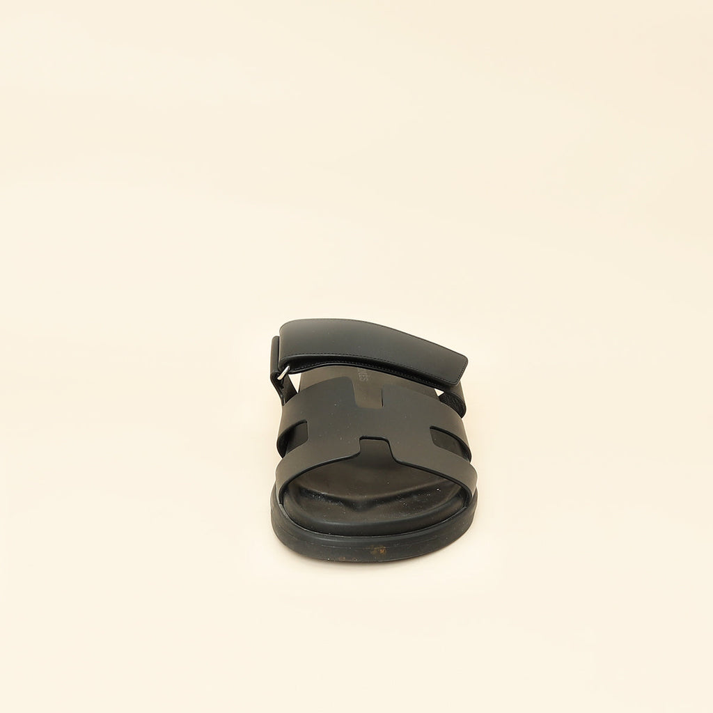Hermes Noir Chypre Sandal 39