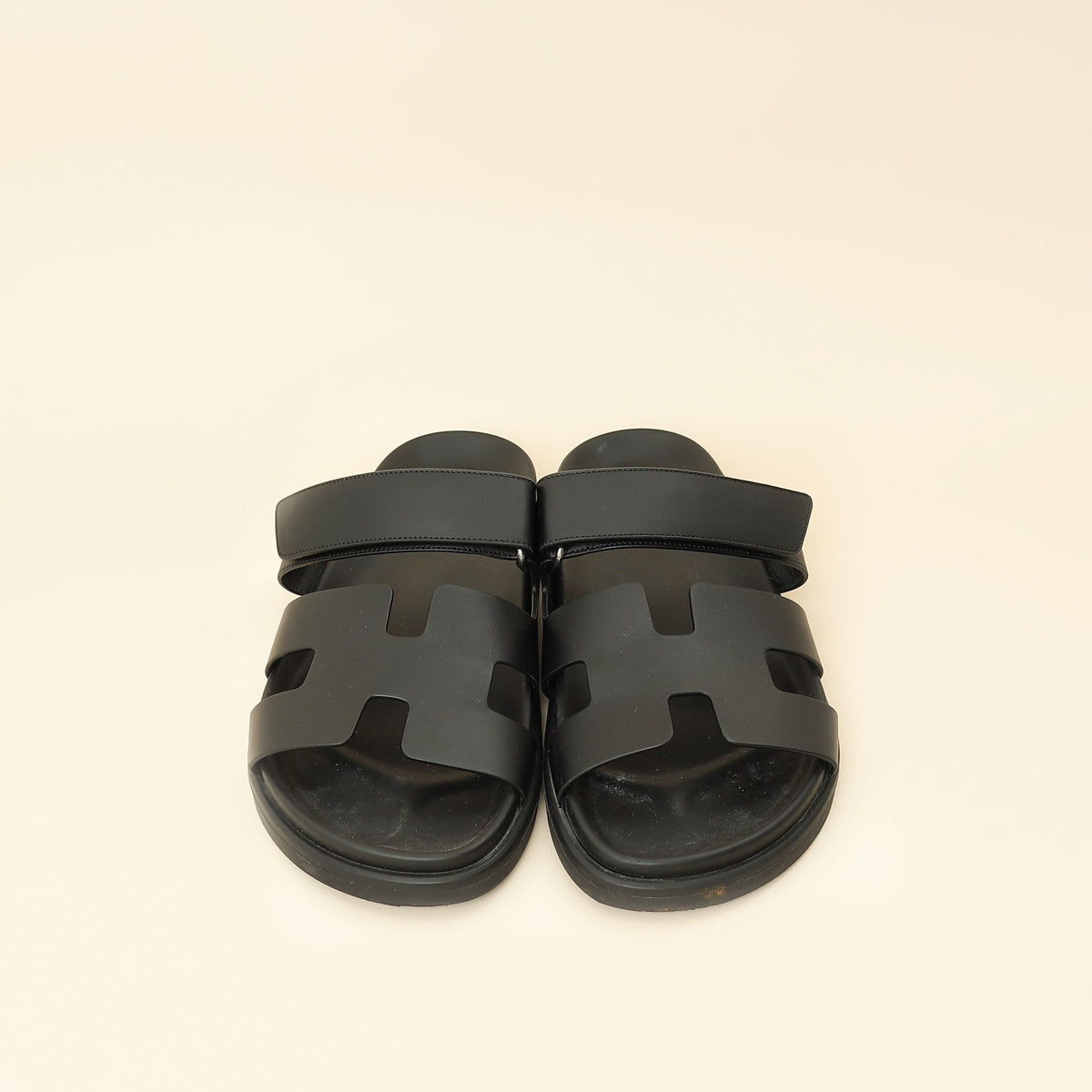 Hermes Noir Chypre Sandal 39