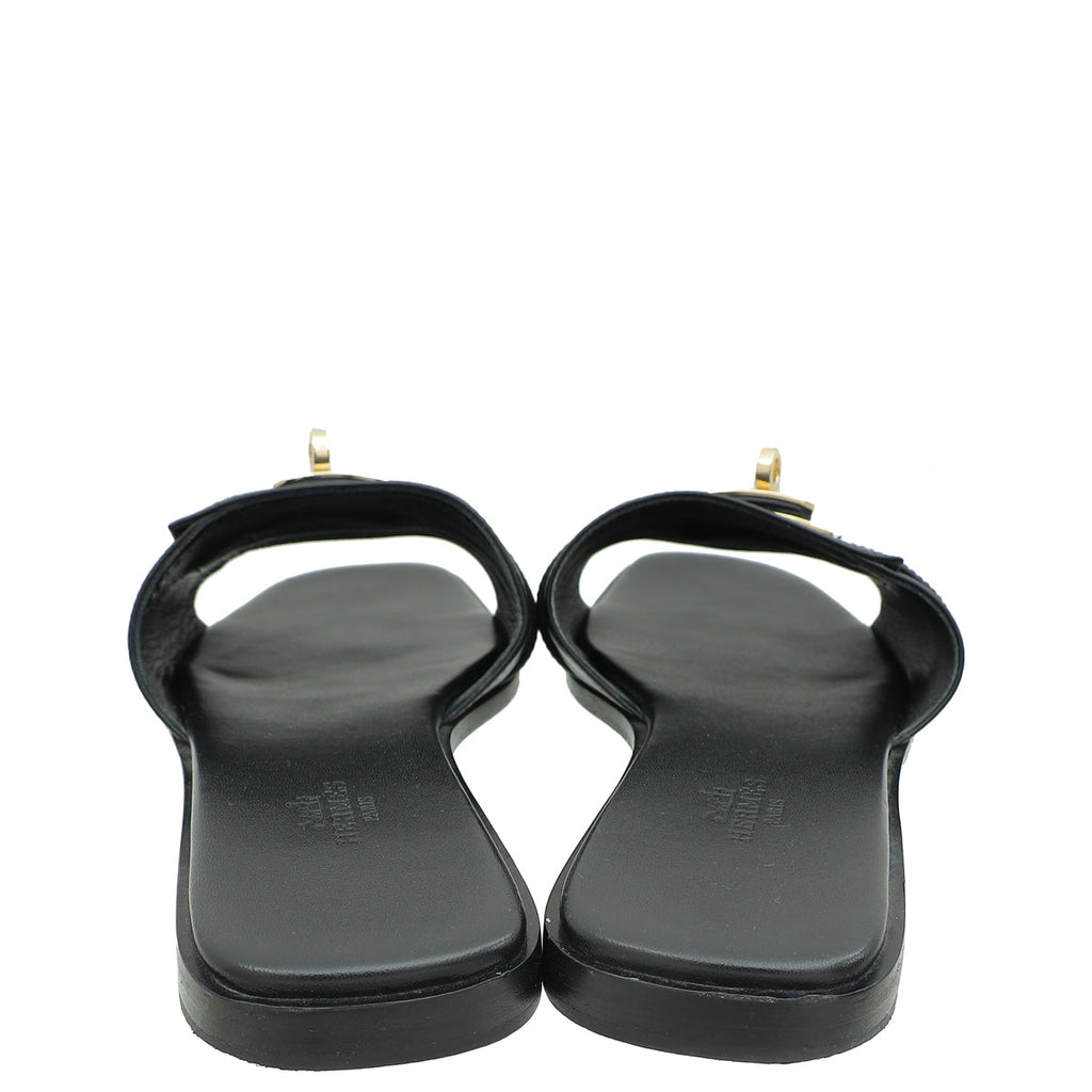 Hermes Noir Gabriel Sandal 39