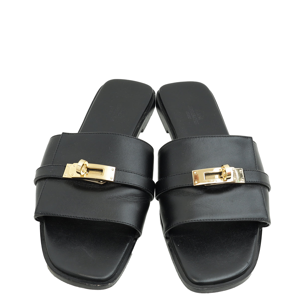 Hermes Noir Gabriel Sandal 39