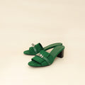 Hermes Vert Electrique Gigi 50 Sandals 39