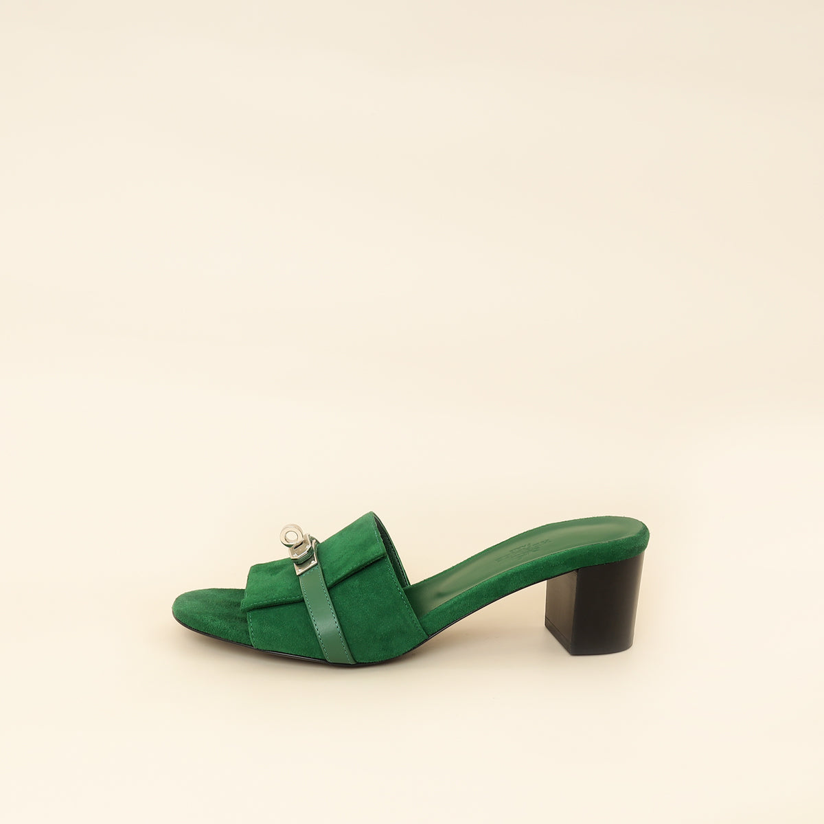 Hermes Vert Electrique Gigi 50 Sandals 39