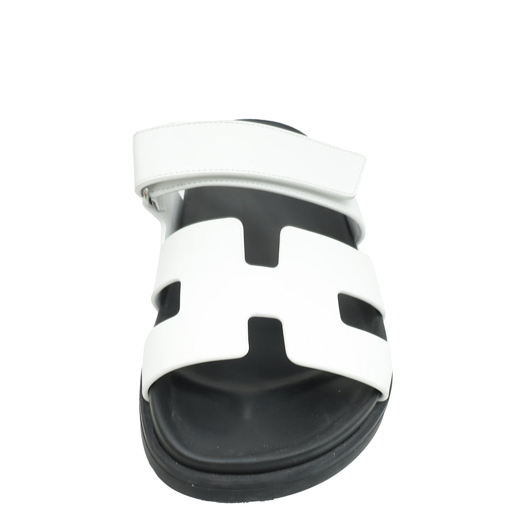 Hermes Blanc Chypre Sandal 39