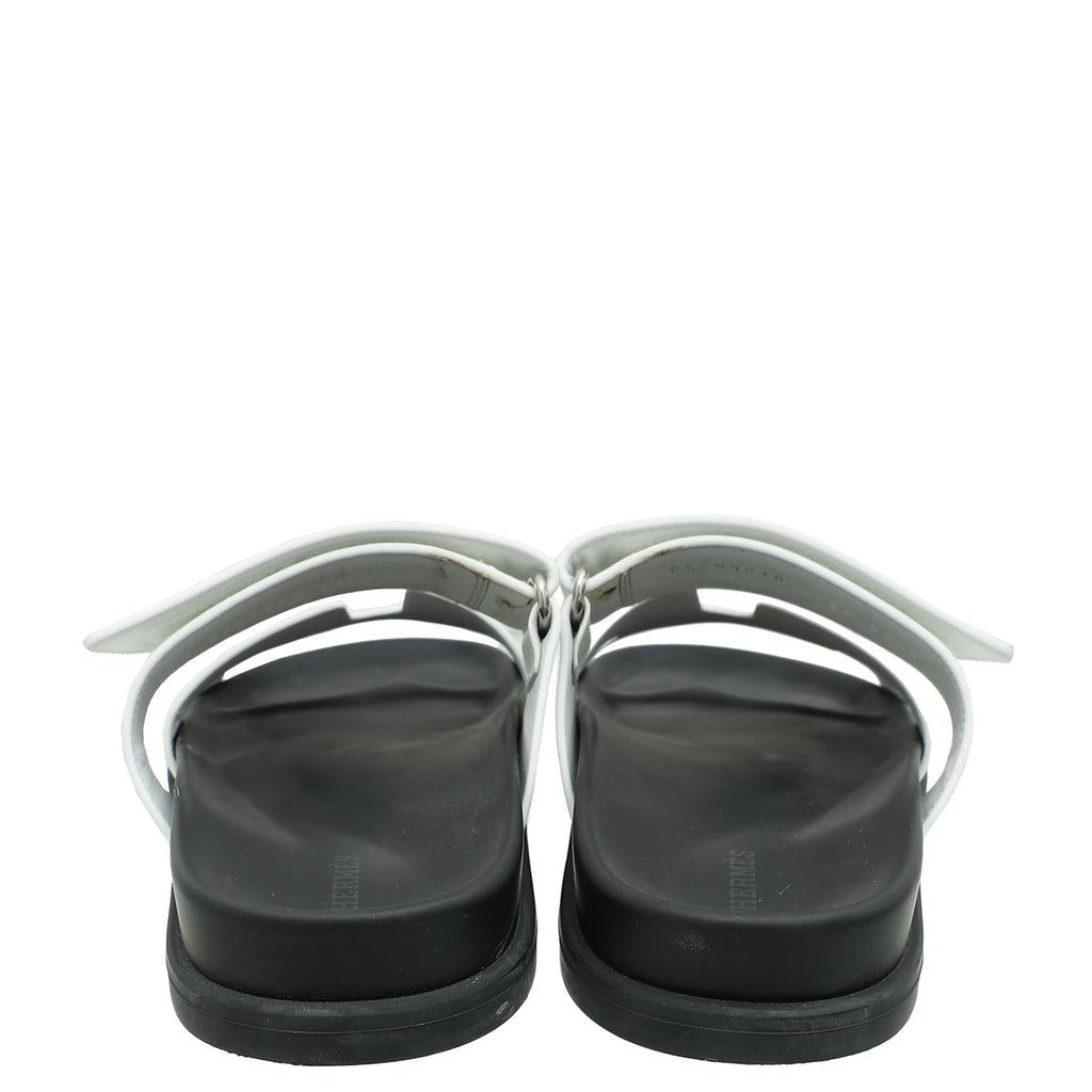Hermes Blanc Chypre Sandal 39