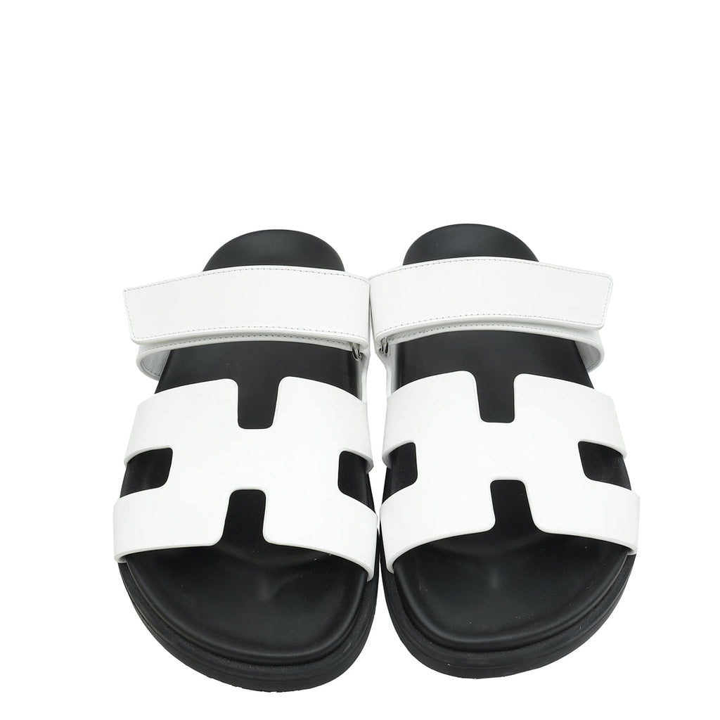 Hermes Blanc Chypre Sandal 39