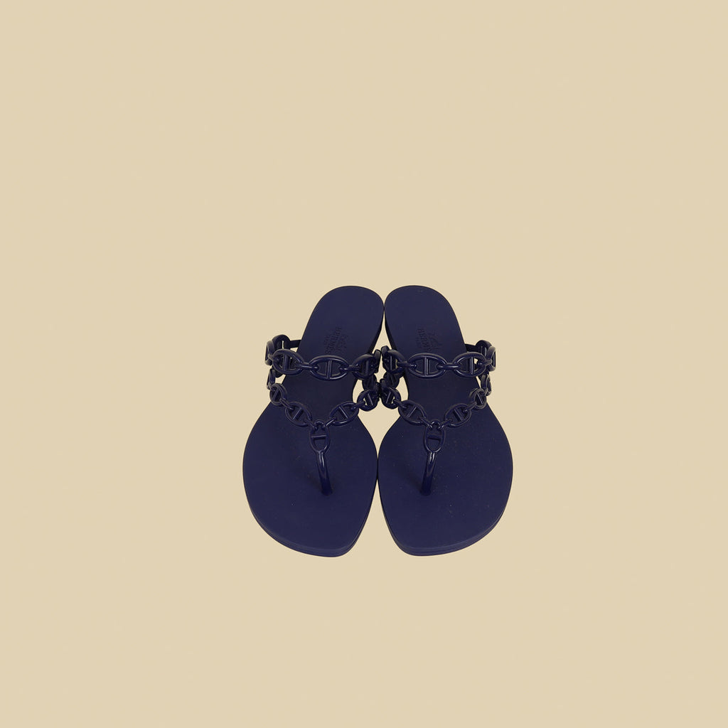 Hermes Violet Iris Island Waterproof Sandal 39