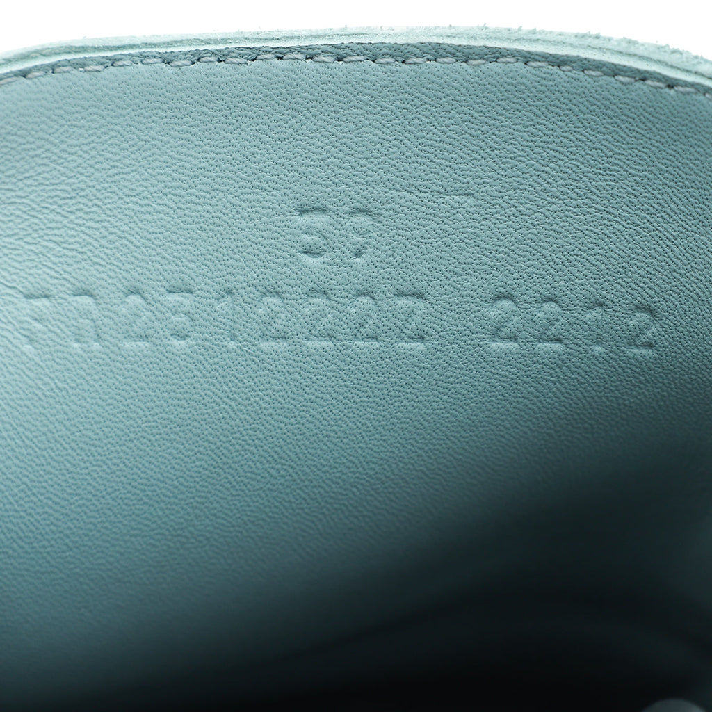 Hermes Vert Deau Go Suede Calfskin Mule 39