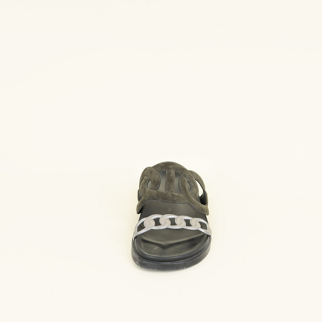 Hermes Bicolor Extra Sandal 39
