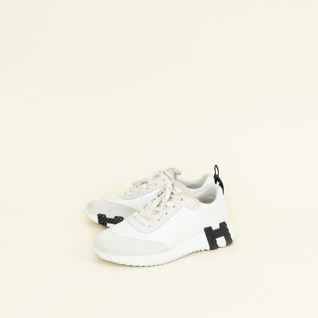 Hermes Blanc Bouncing Sneaker 39