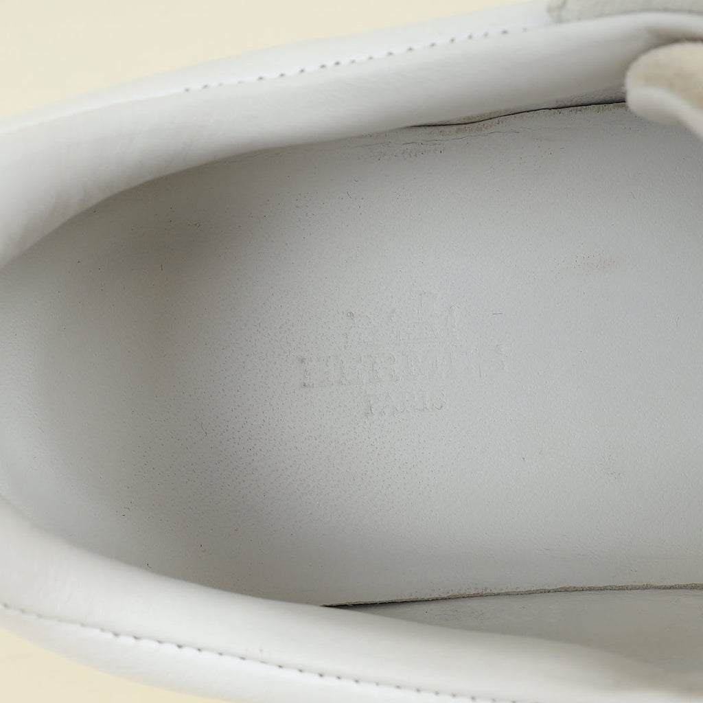 Hermes Blanc Bouncing Sneaker 39