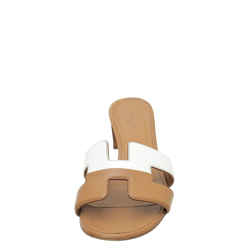 Hermes Bicolor Oasis Sandal 39
