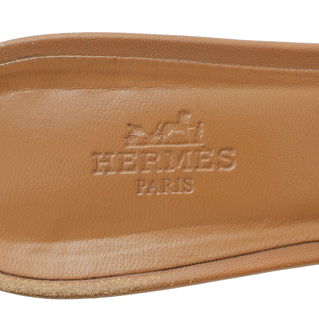 Hermes Bicolor Oasis Sandal 39