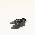 Hermes Black Romanza Sandals 39