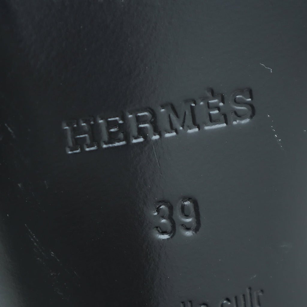 Hermes Gris Argente Tandem Sandal 39