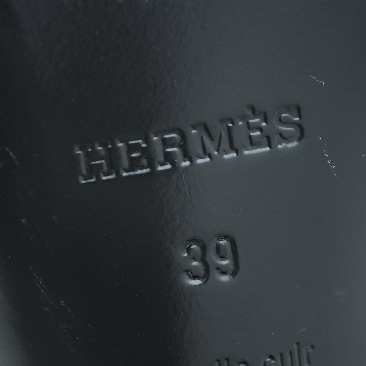 Hermes Gris Argente Tandem Sandal 39
