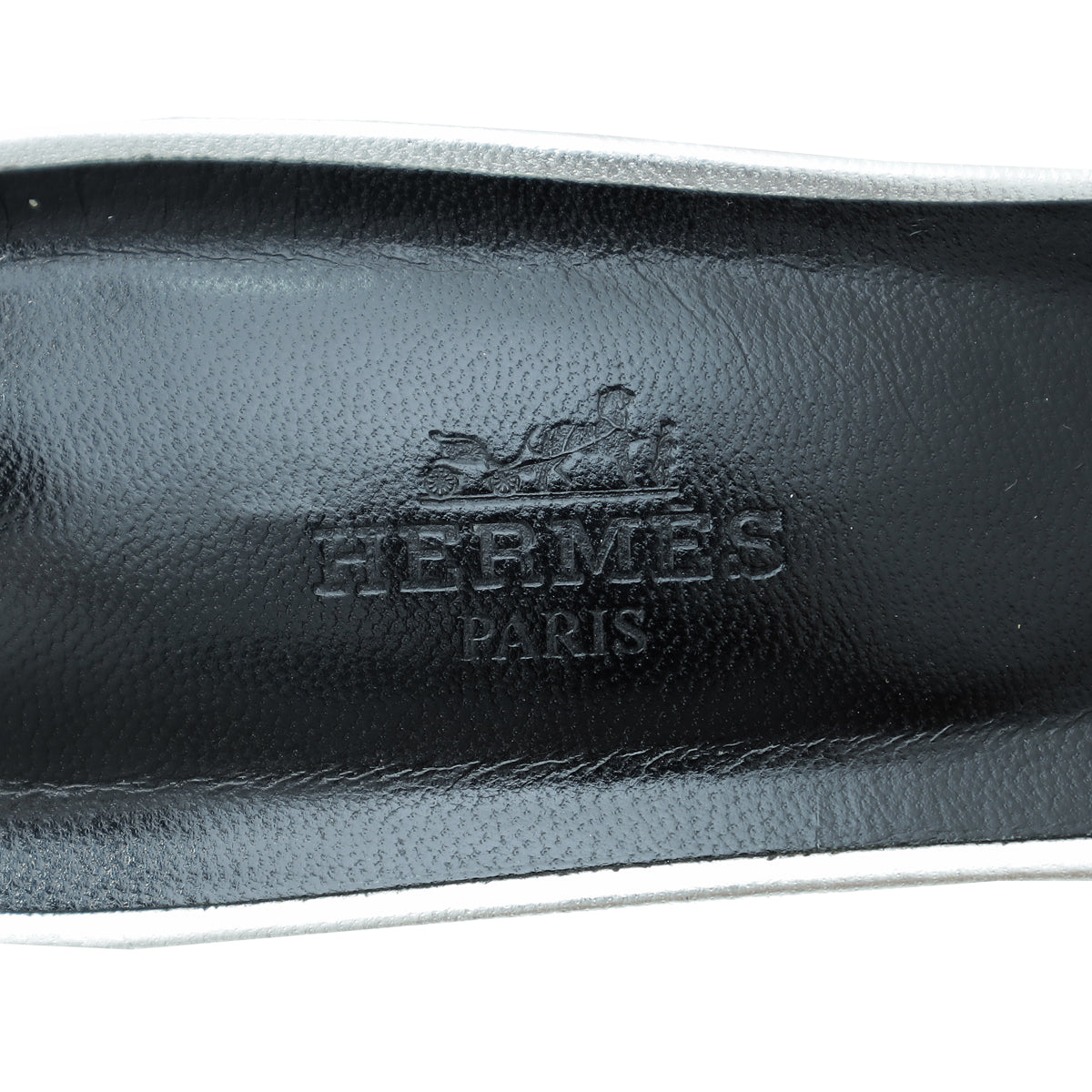 Hermes Gris Argente Tandem Sandal 39