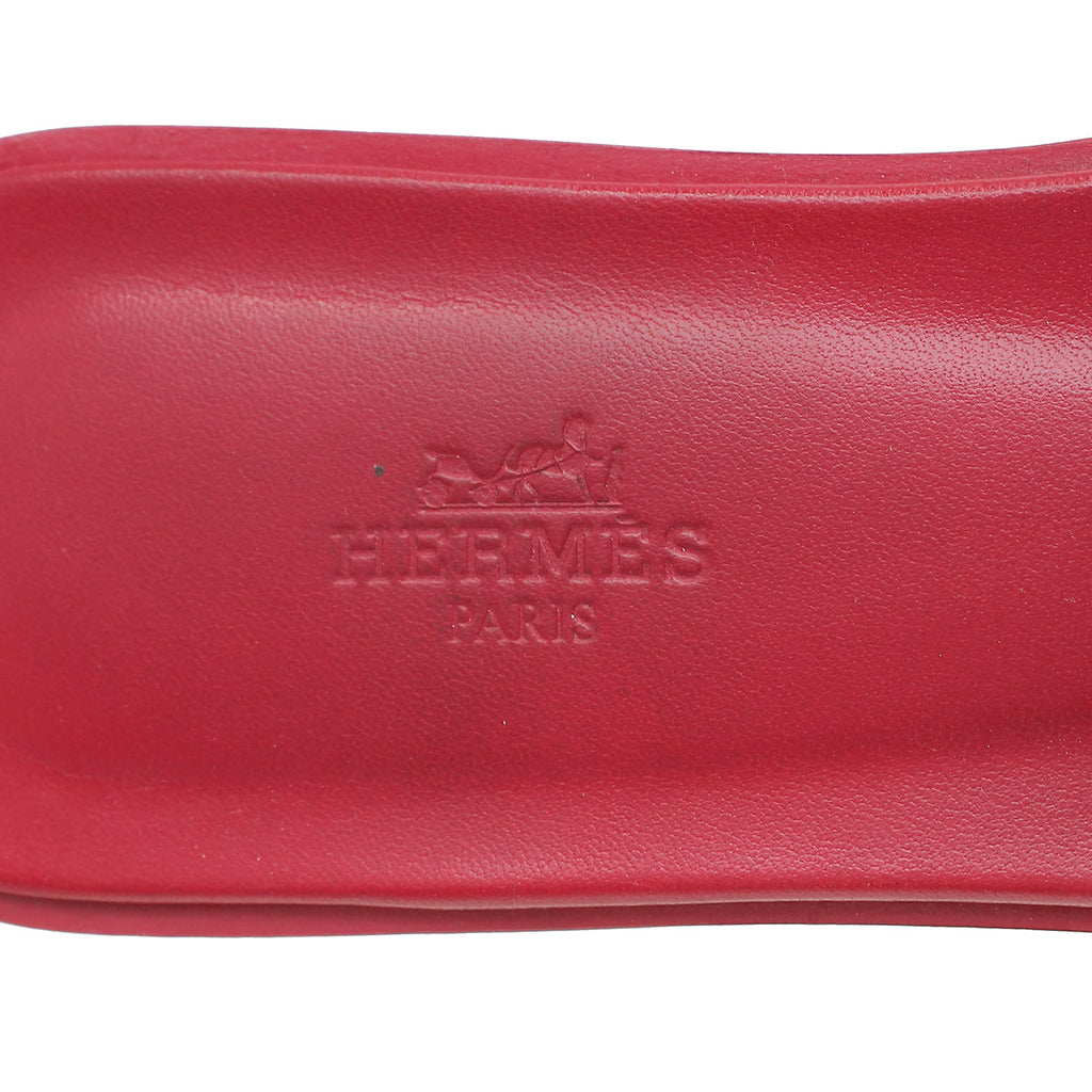 Hermes Rose Magenta Oran Sandal 39