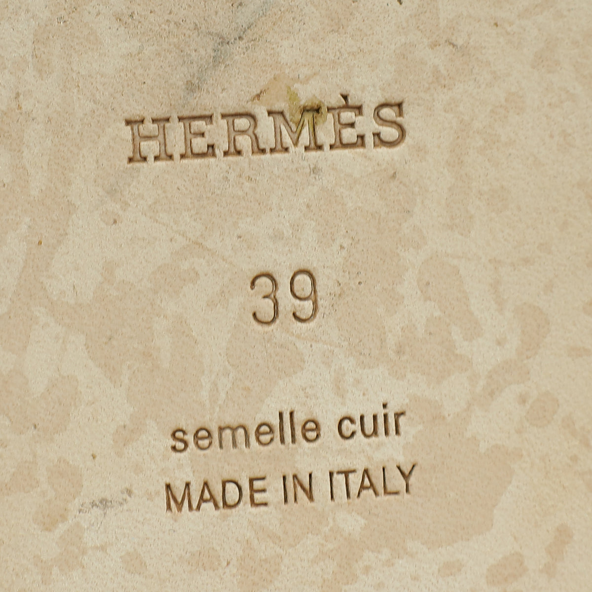 Hermes Blanc Oran Sandal 39