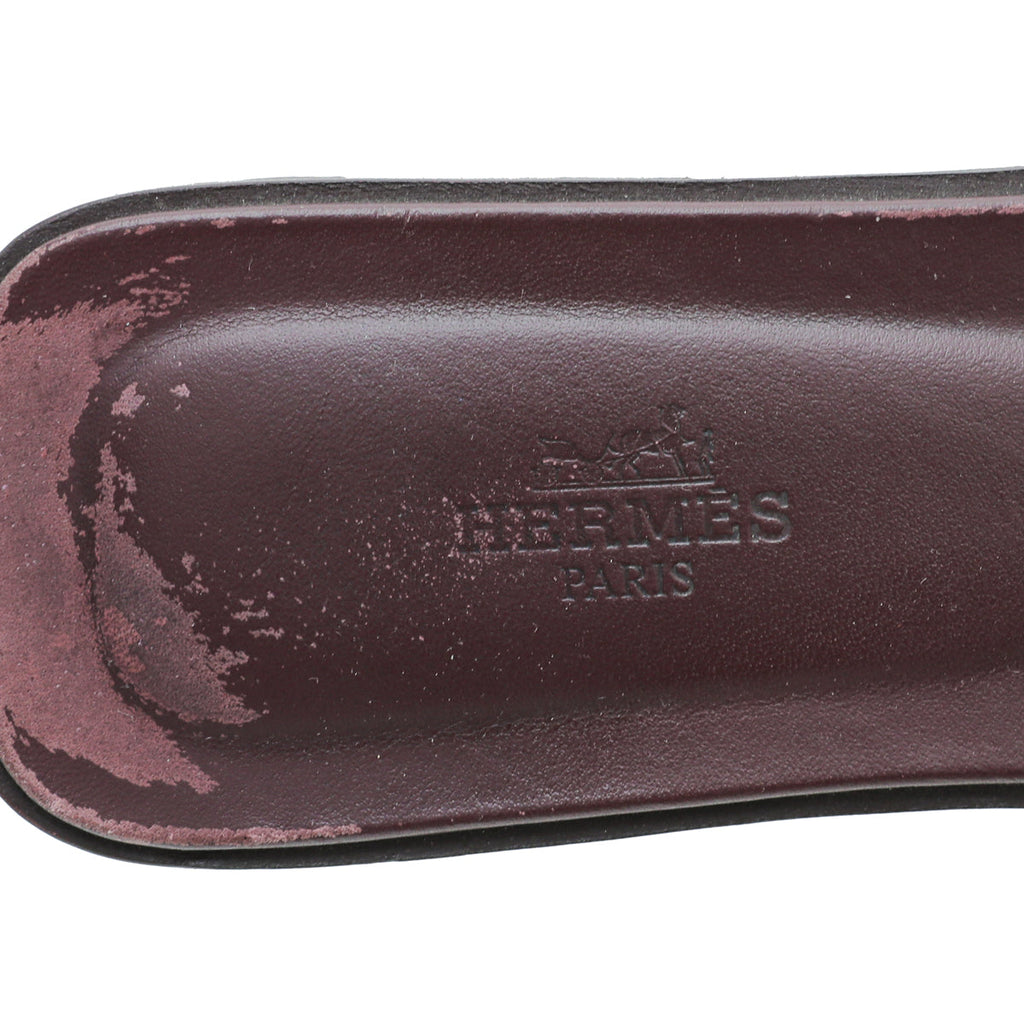 Hermes Rouge H Oran Sandal 39