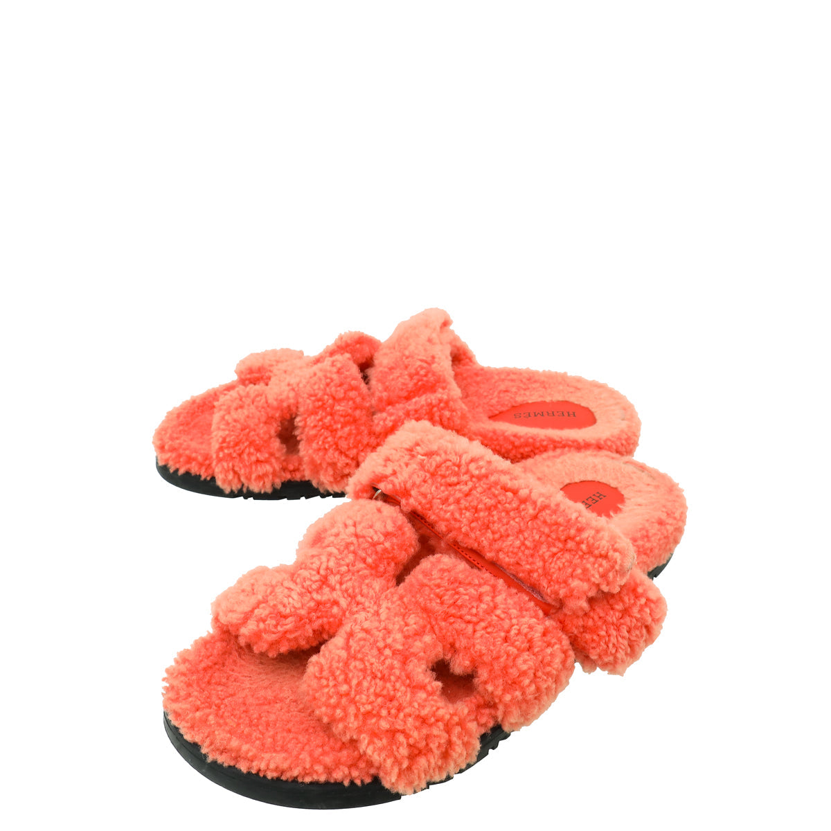 Hermes Rose Du Désert Woolskin Chypre Sandal 39