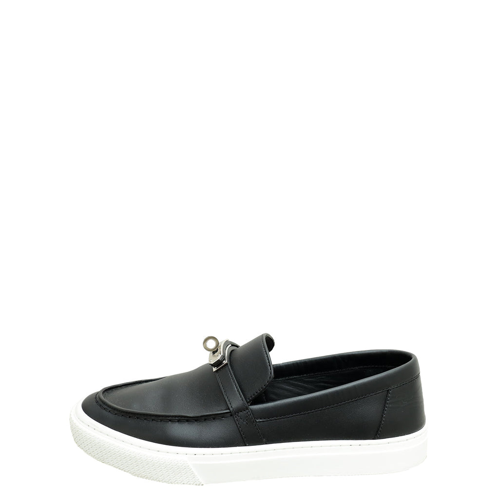 Hermes Noir Game Slip-On Sneaker 39