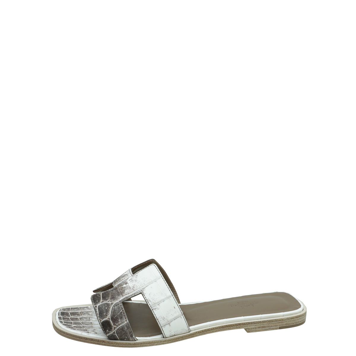 Hermes Blanc Crocodile Himalaya Matte Niloticus Oran Sandal 39
