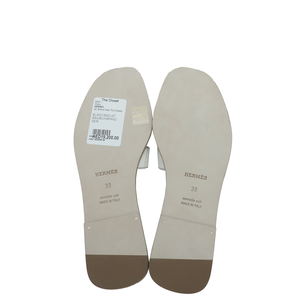 Hermes Blanc Crocodile Himalaya Matte Niloticus Oran Sandal 39
