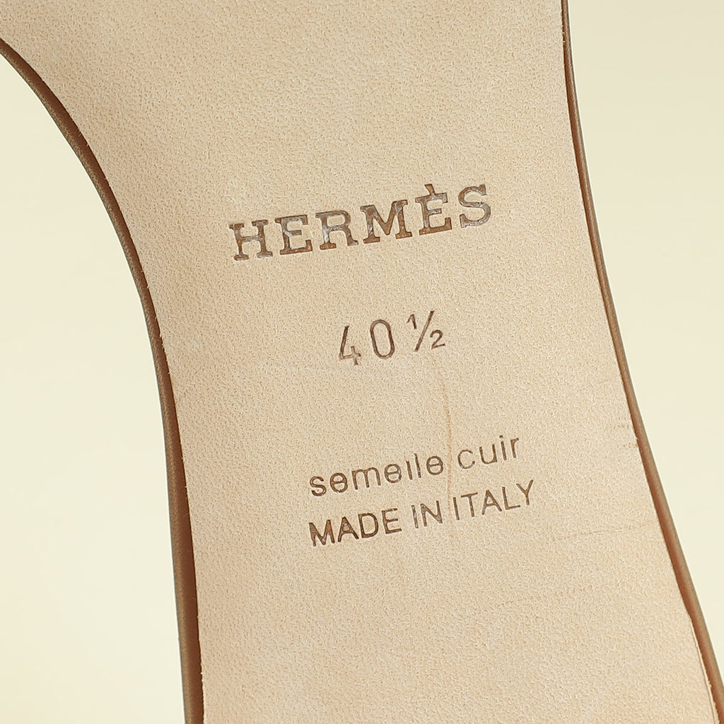 Hermes Gold Oasis Sandal 40.5