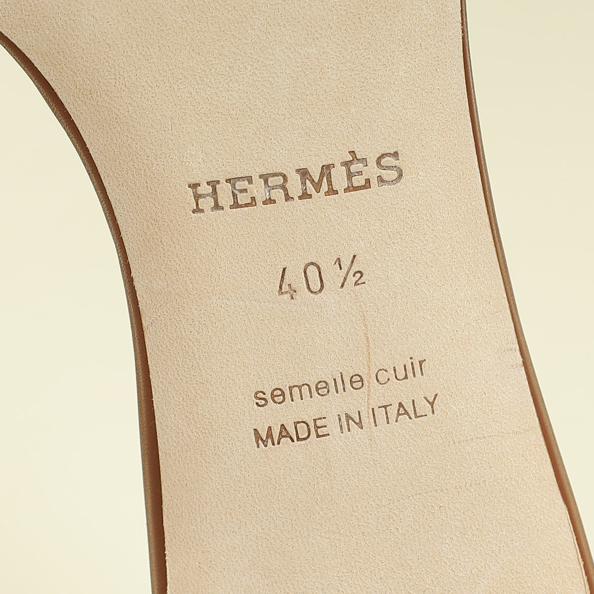 Hermes Gold Oasis Sandal 40.5