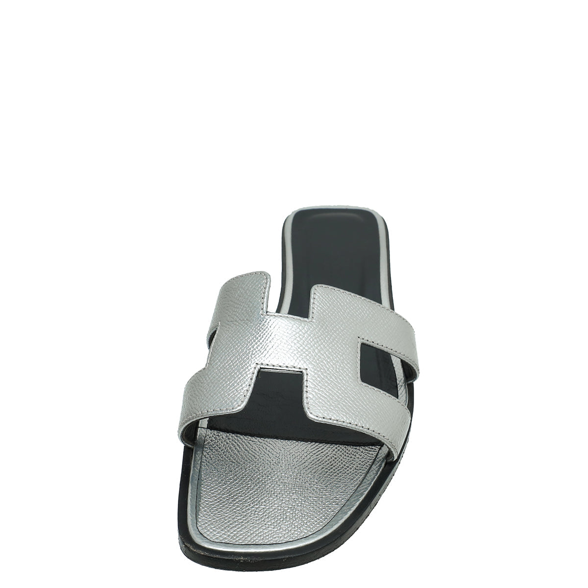 Hermes Gris Argenté Oran Sandal 40.5